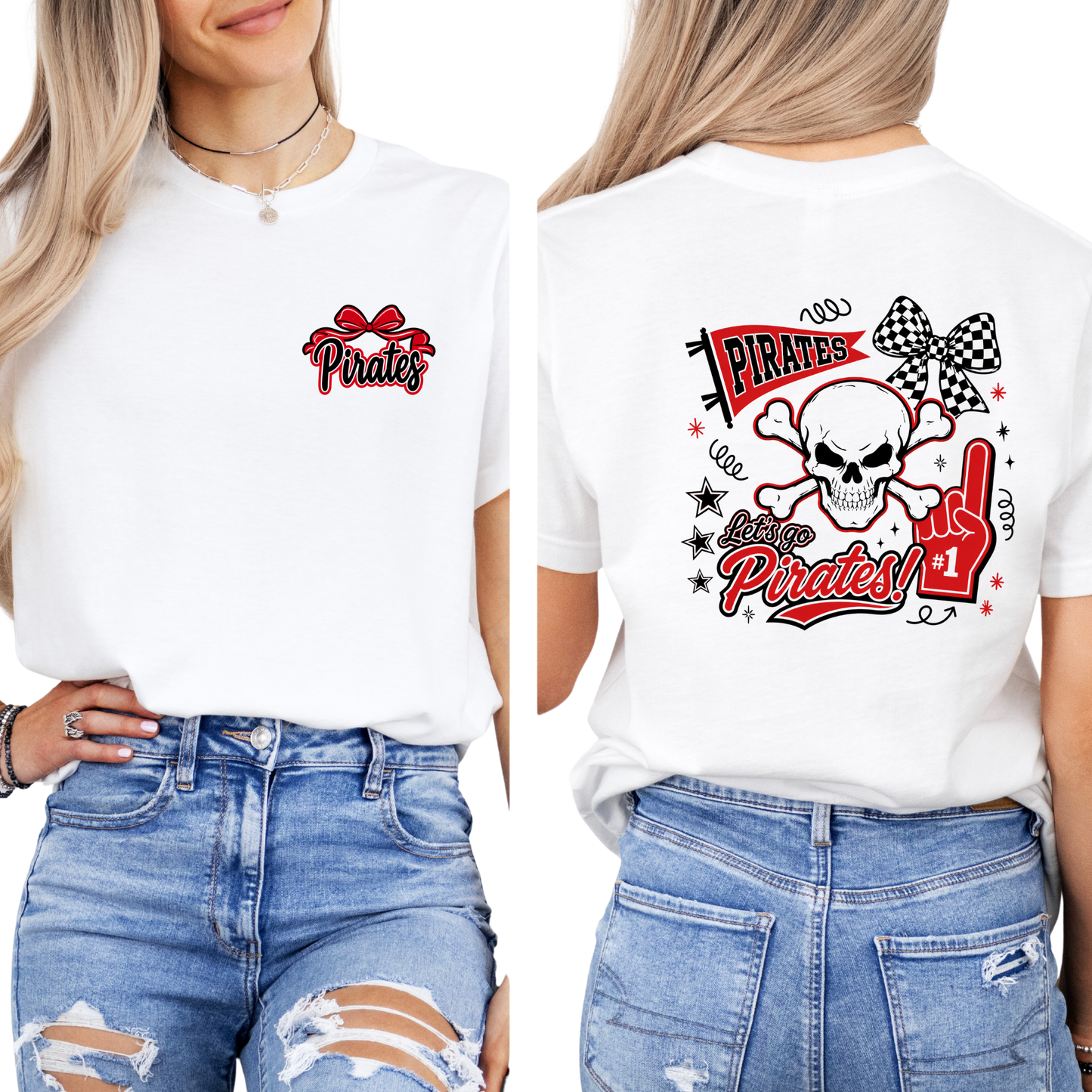 Pirates Pennant Flag Women and Girl's Tee