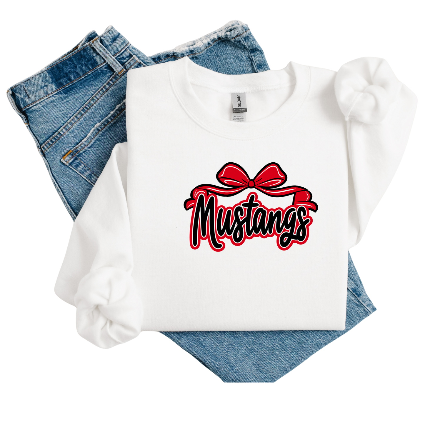 Mustangs Girly Crewneck