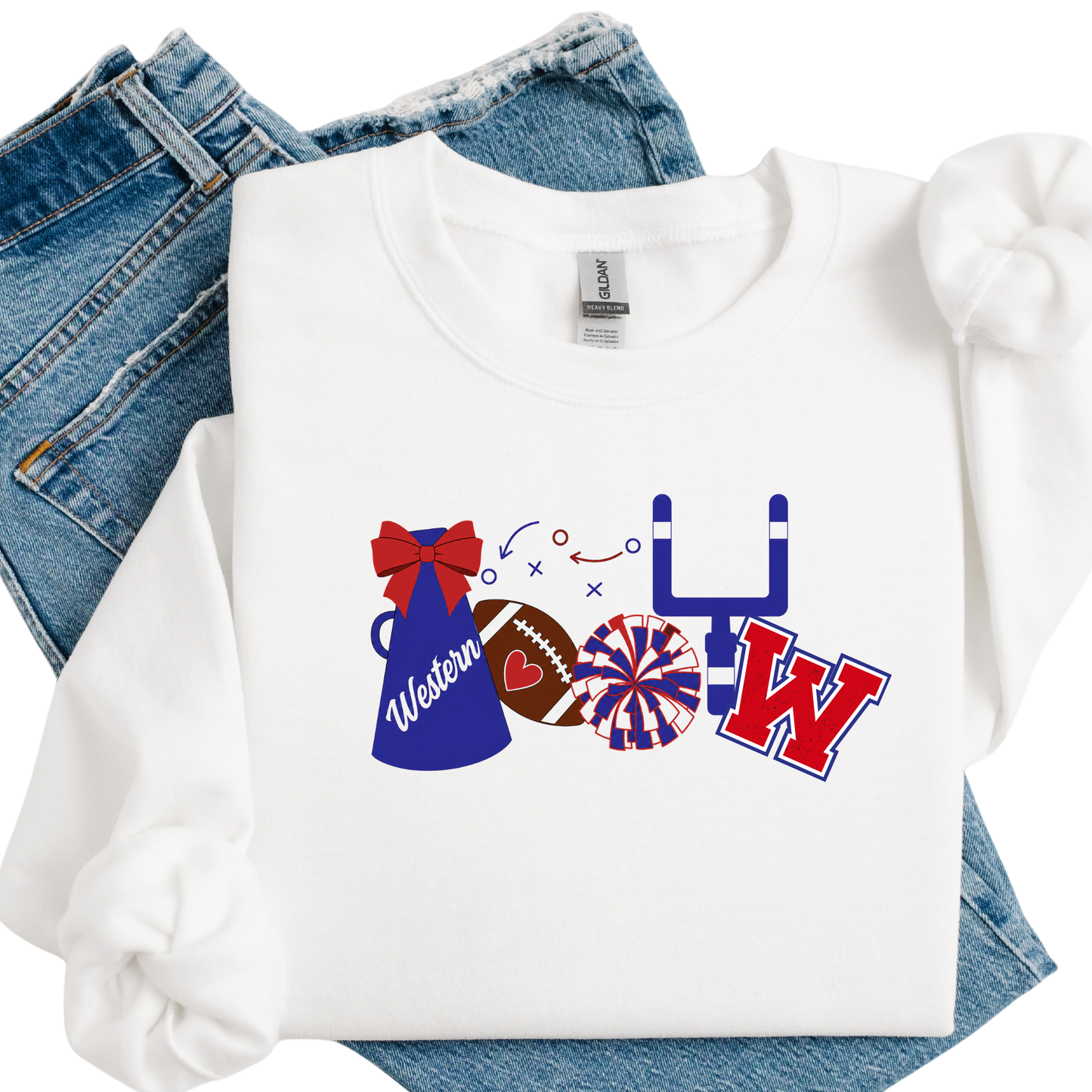 Western Cheer & Football Crewneck