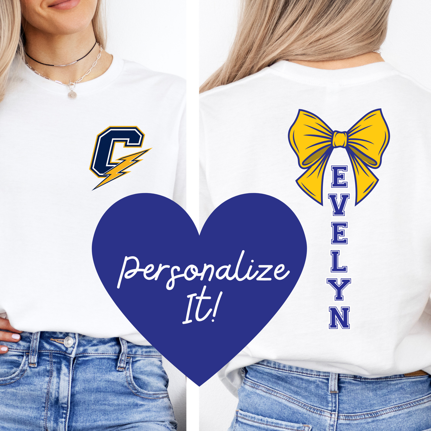 Chargers Cheer Personalized TShirt