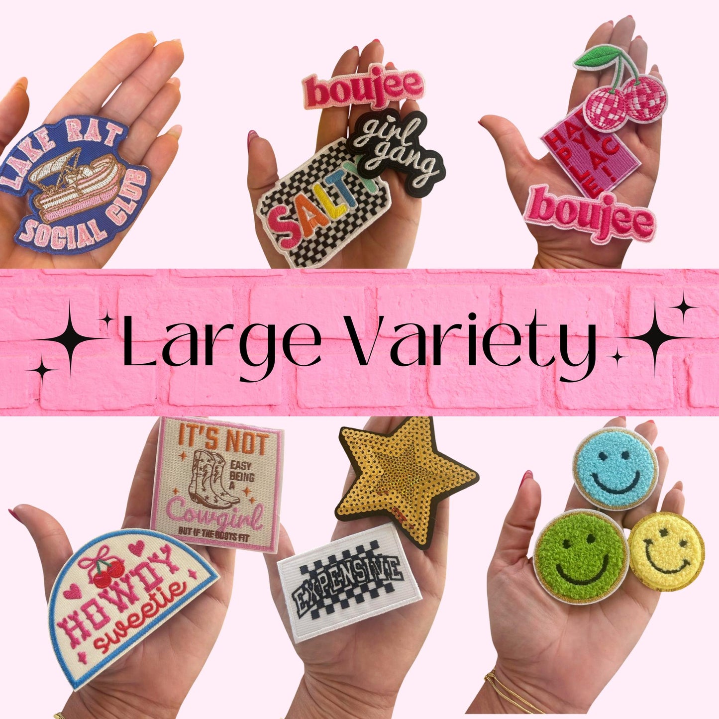 Black & Yellow Iron-On Patches: DIY Hat Bar Trucker Hat Embellishments