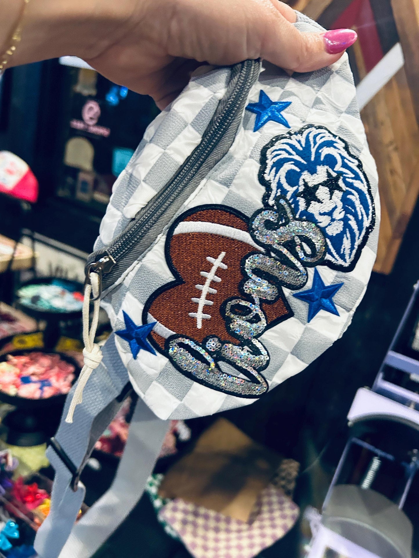 Football Heart Iron-On Patch: Game Day DIY