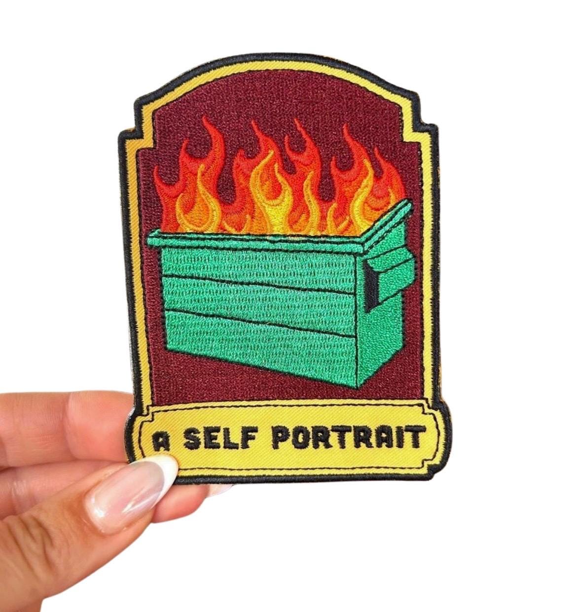 Funny Iron On Patch - Dumpster Fire Patch - Embroidered Patches - Iron On Patches for Jackets - Patches for Men