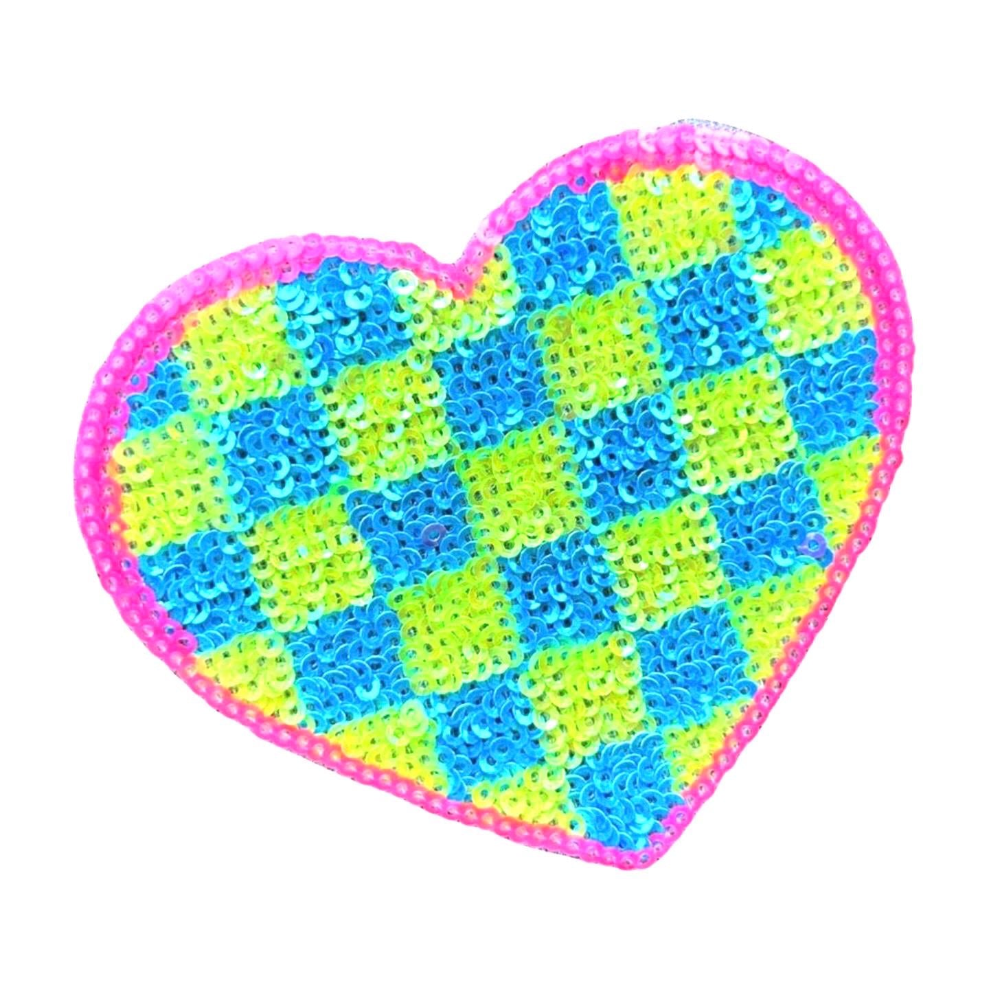Neon Patches - Backpack Patches - Neon Filler Patches - Trucker Hat Patches - Hearts and Stars