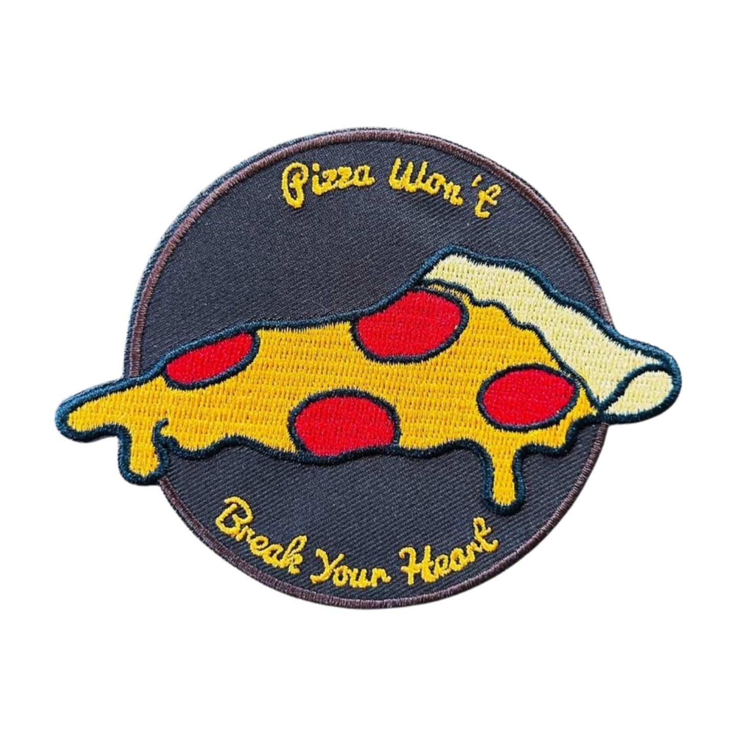 Funny Iron On Patch - Pizza Patch - Embroidered Patches - Iron On Patches for Jackets - Patches for Men