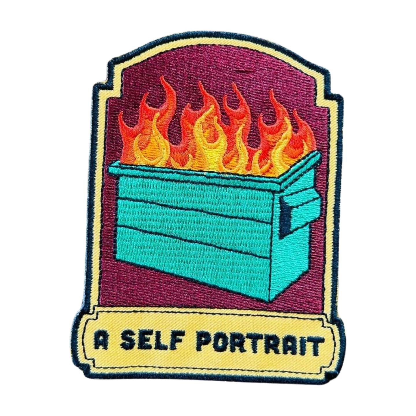 Funny Iron On Patch - Dumpster Fire Patch - Embroidered Patches - Iron On Patches for Jackets - Patches for Men