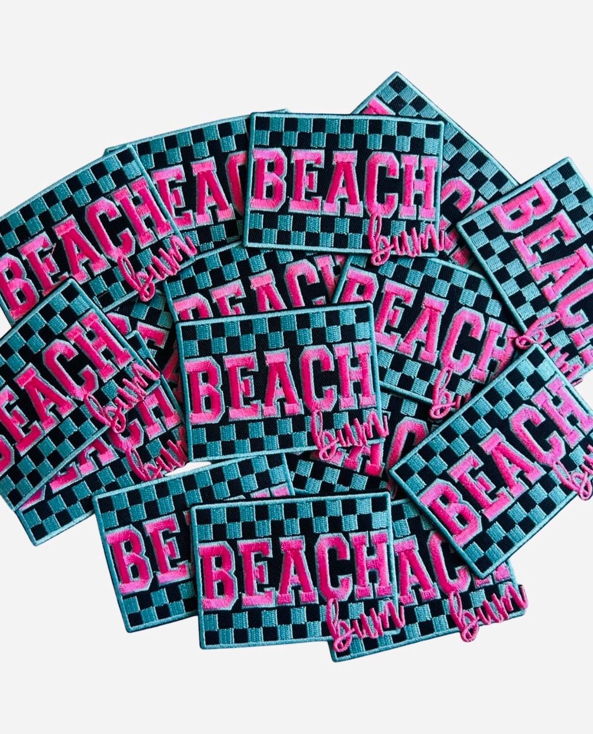 Beach Bum Patch, Retro Beach Bum Patch, Trendy Girl Patches, Trucker Hat Patches