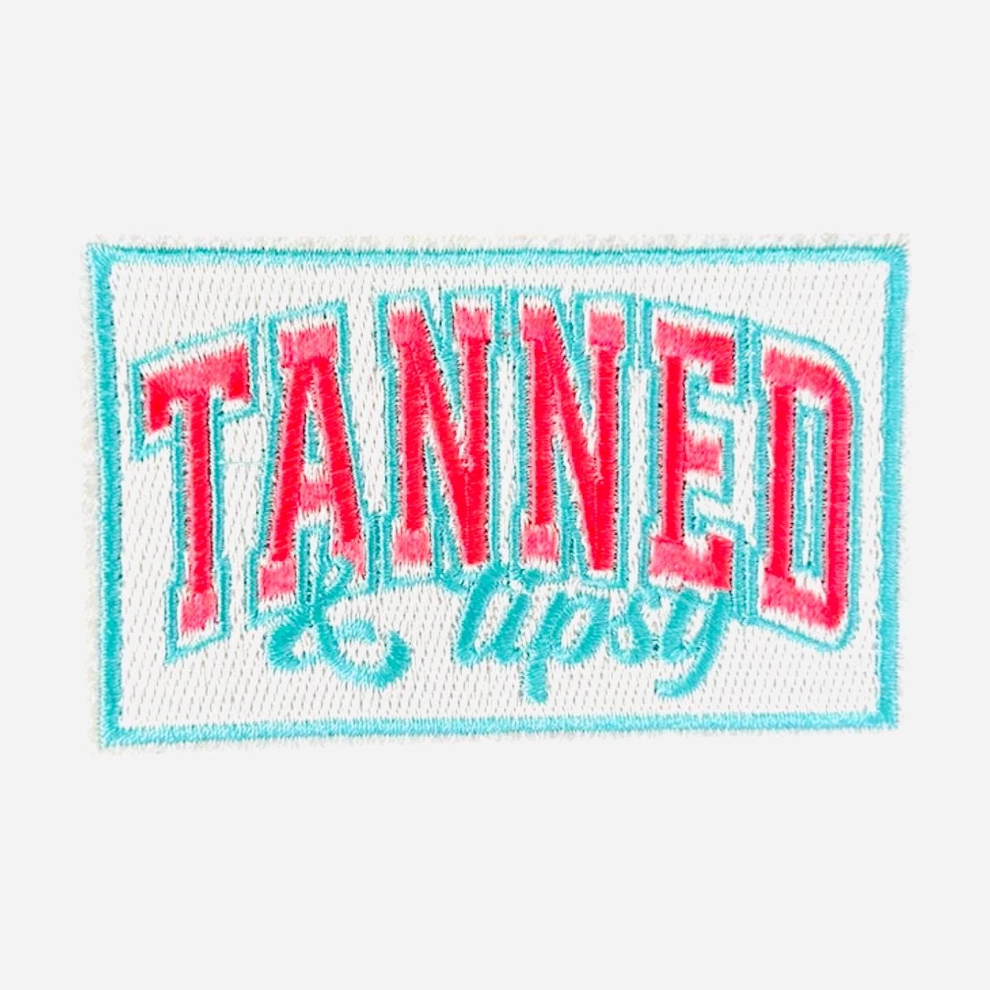 Cocktail Party Patches: Tanned & Tipsy, Martini Lover - Iron-On Applique