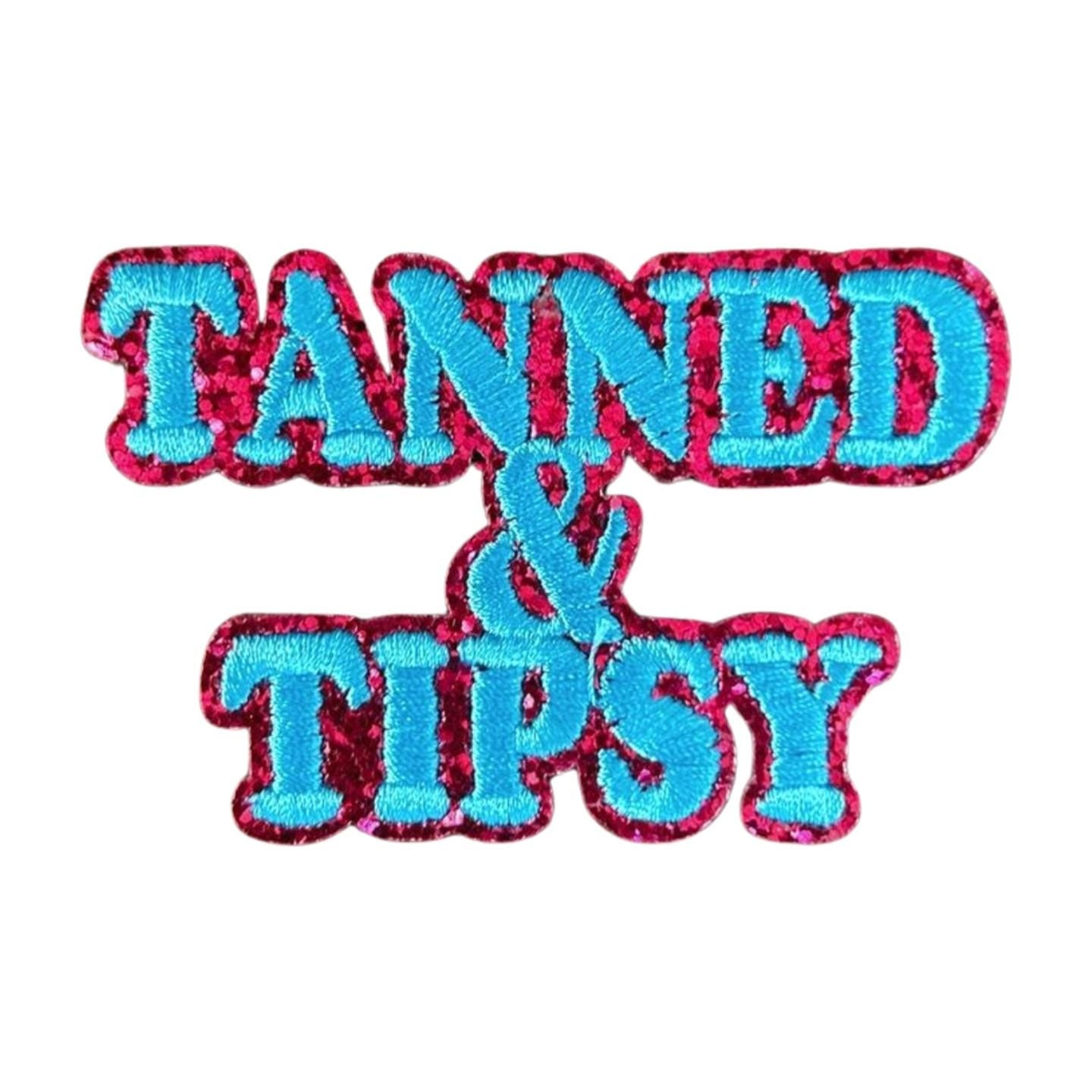 Cocktail Party Patches: Tanned & Tipsy, Martini Lover - Iron-On Applique