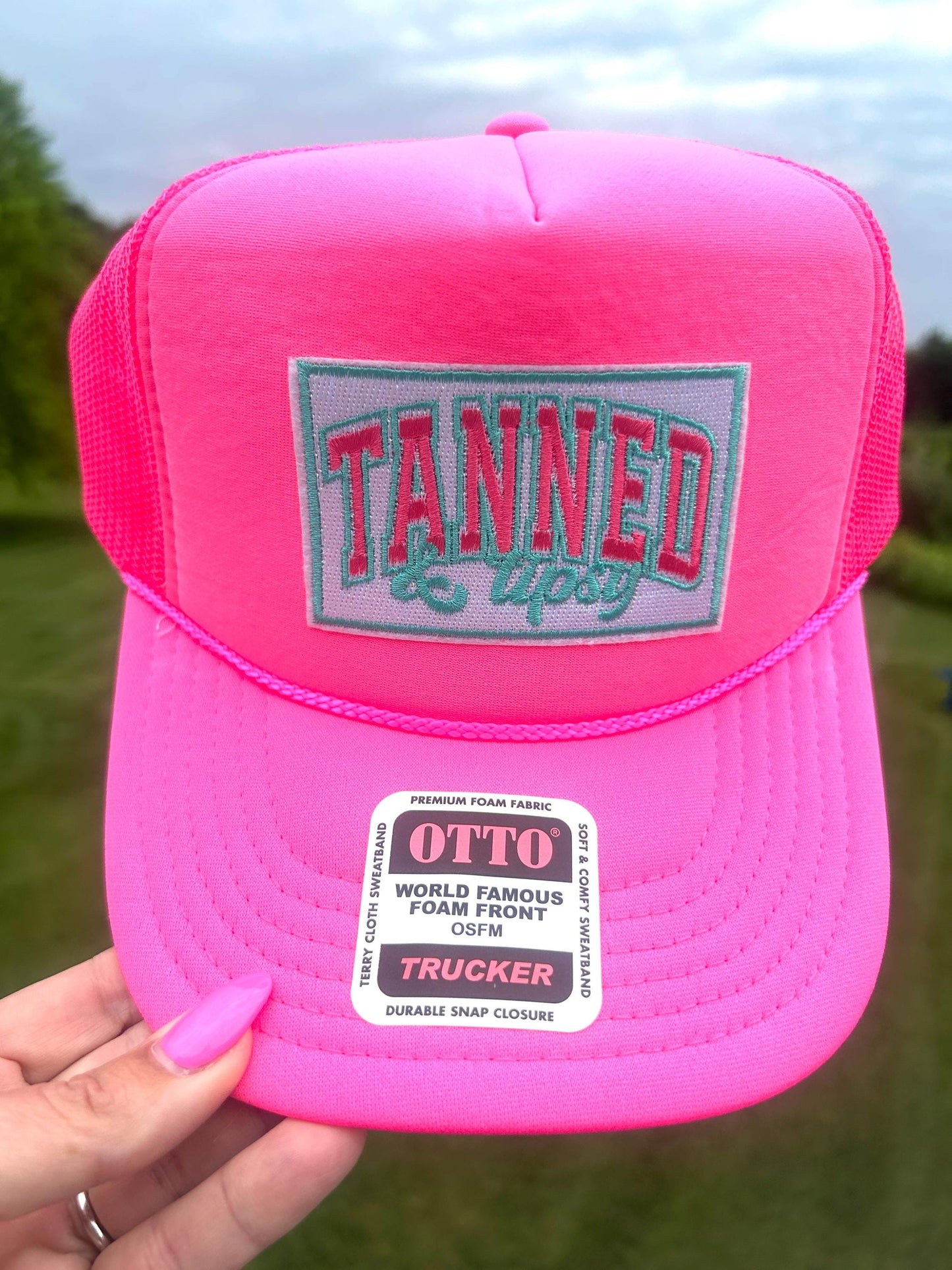 Tanned and Tipsy Trucker Hat, Trendy Women's Trucker Hat