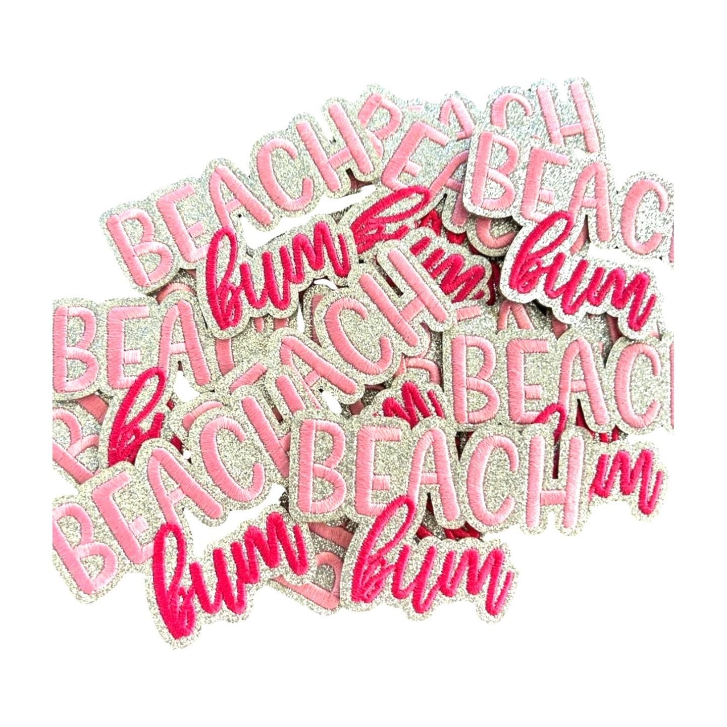 Beach Bum Iron On Patch, Retro Beach Bum Patch, Trendy Girl Patches, Trucker Hat Patches