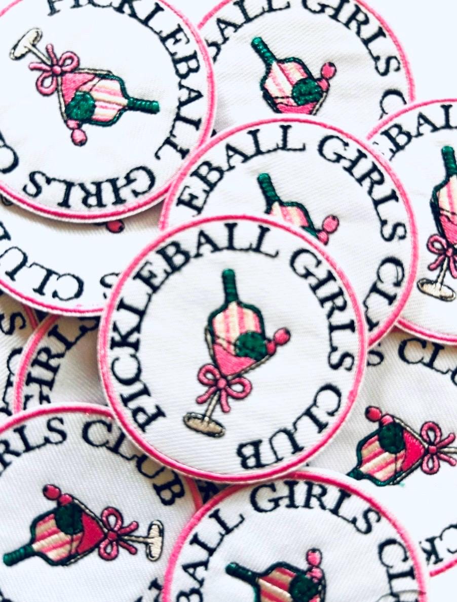 Pickleball Iron-On Patch: Dink It, Paddle, Flower & More