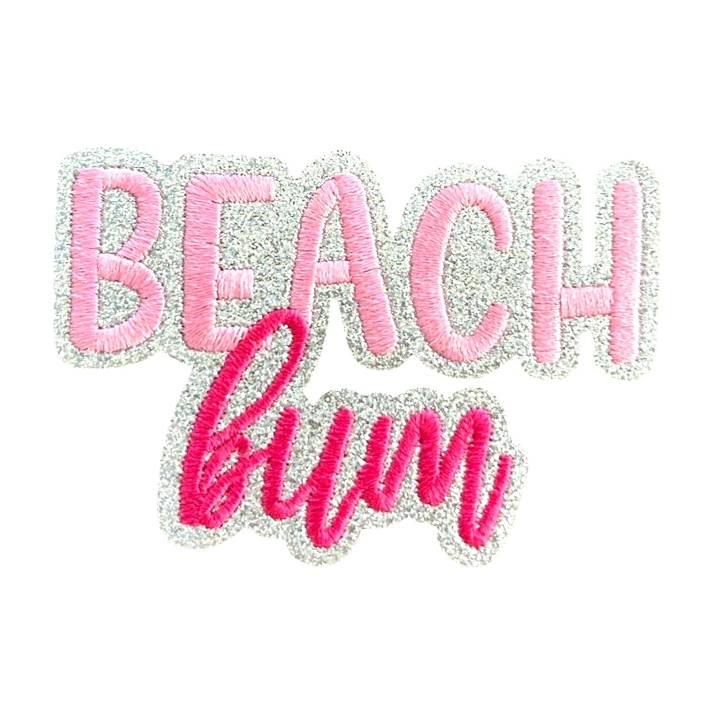 Beach Bum Iron On Patch, Retro Beach Bum Patch, Trendy Girl Patches, Trucker Hat Patches