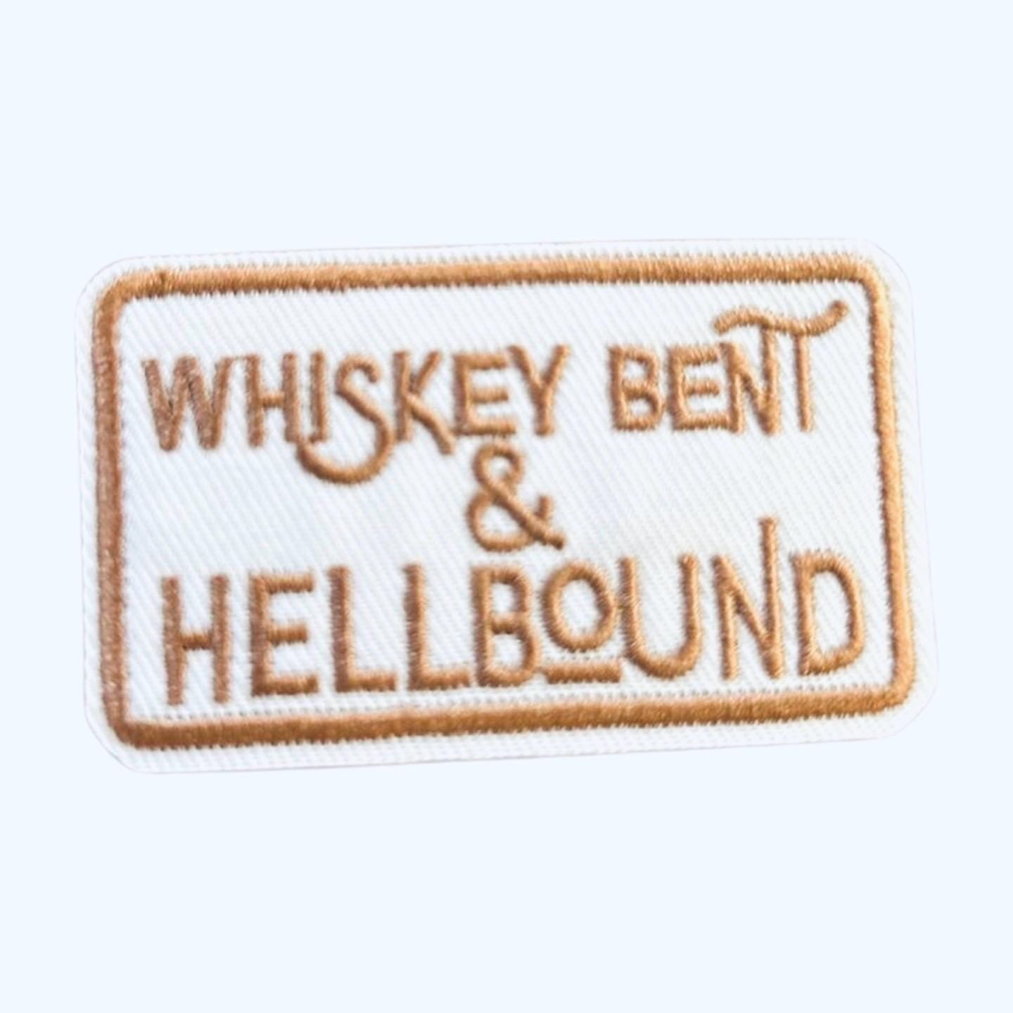 Whiskey Bent & Hell Bound Patch: Western Iron-On Applique