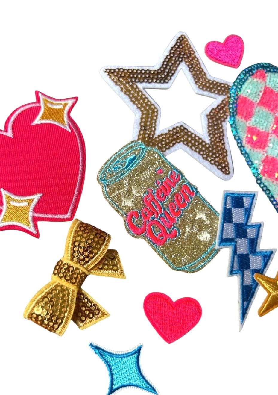 Caffeine Queen Patch, Drink Iron On Patches, Adult Patches, Energy Drink Patches, Caffeine Addict Gift