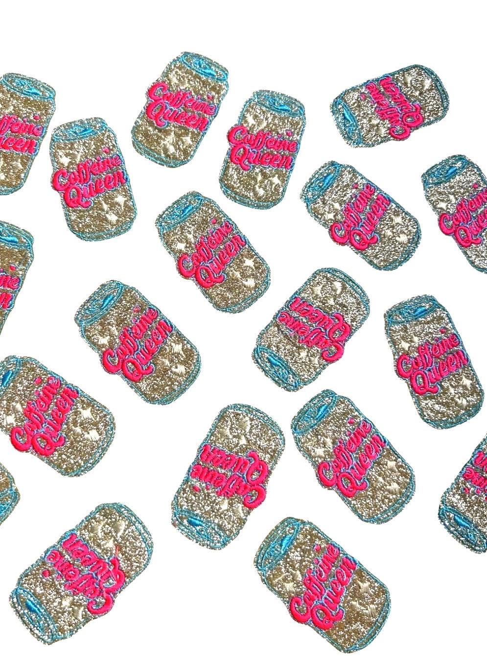 Caffeine Queen Patch, Drink Iron On Patches, Adult Patches, Energy Drink Patches, Caffeine Addict Gift