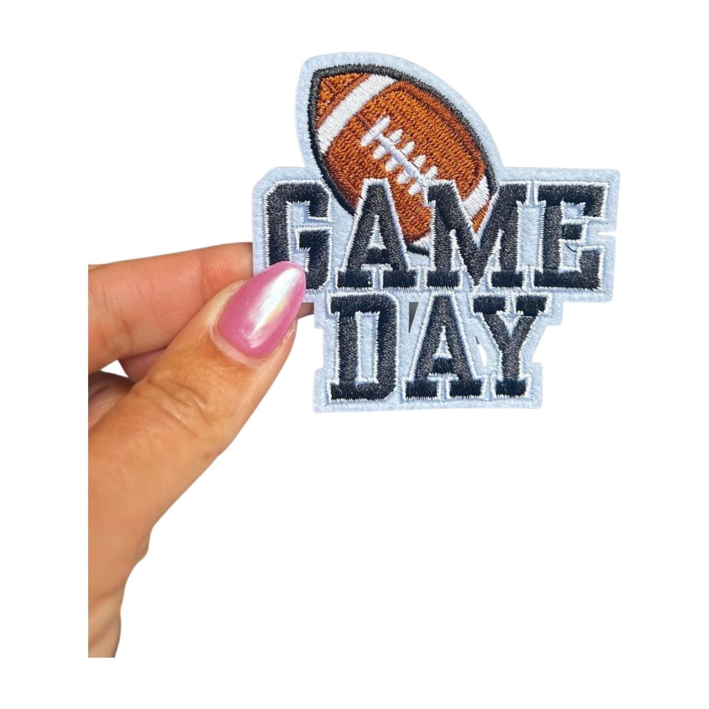 Embroidered Game Day Iron On Patch: Sports Fan Apparel
