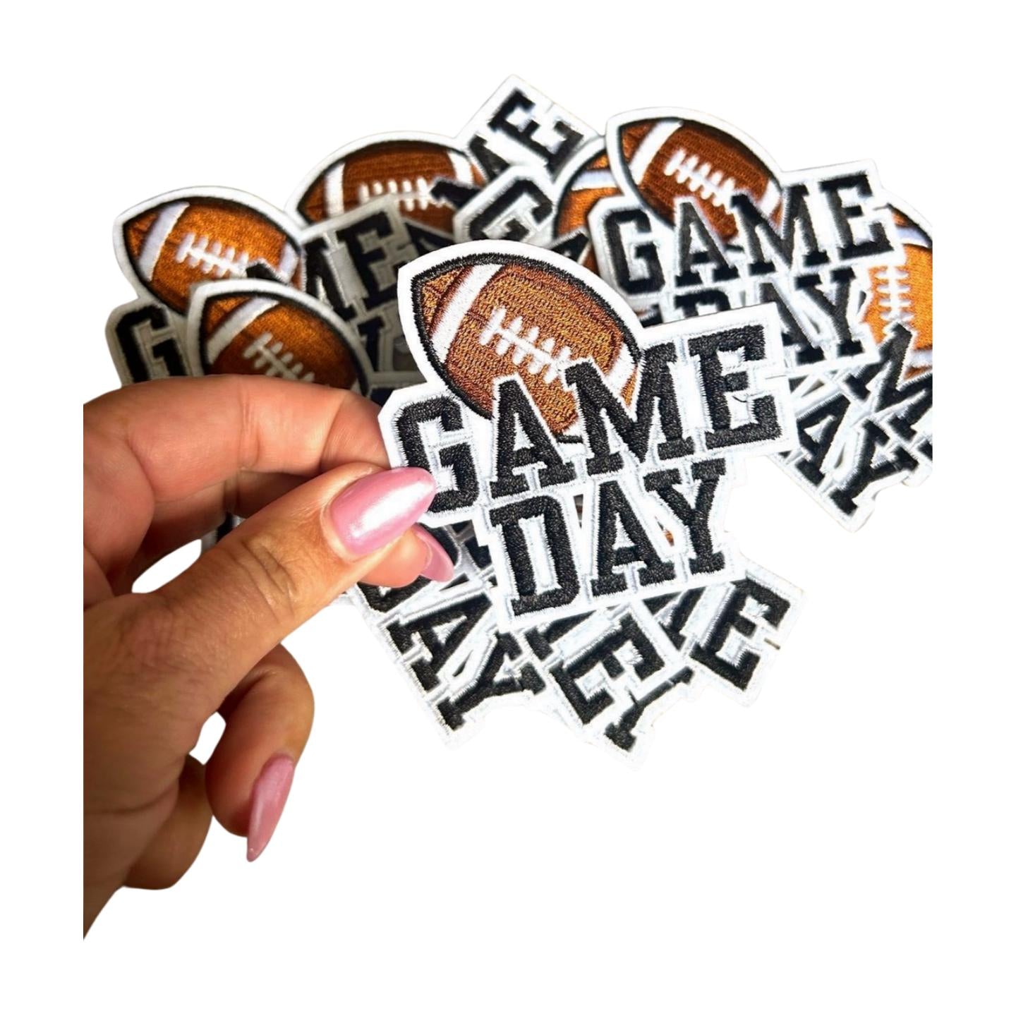 Embroidered Game Day Iron On Patch: Sports Fan Apparel