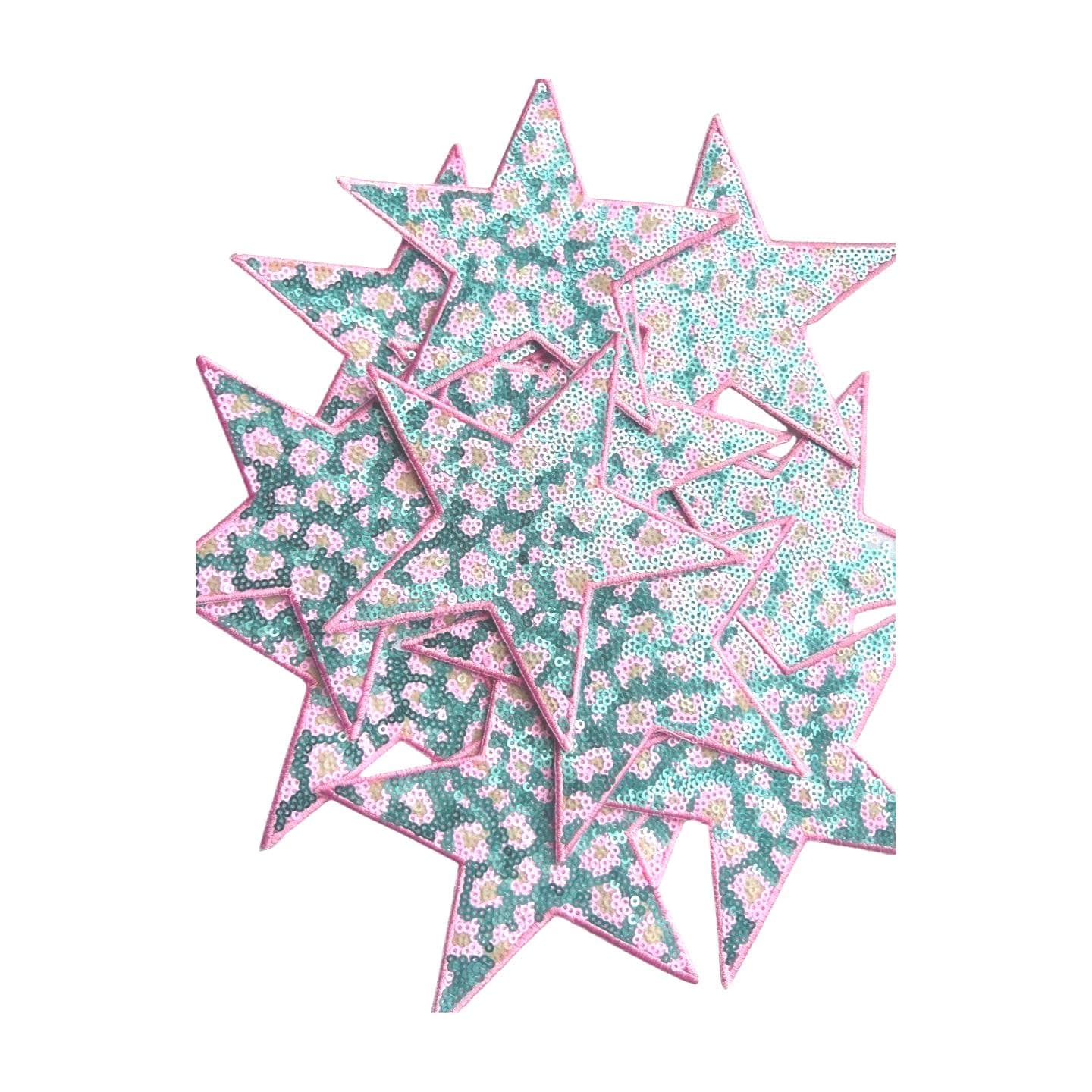 Lake Babe Iron-On Patch: Pink & Aqua Embroidered Applique