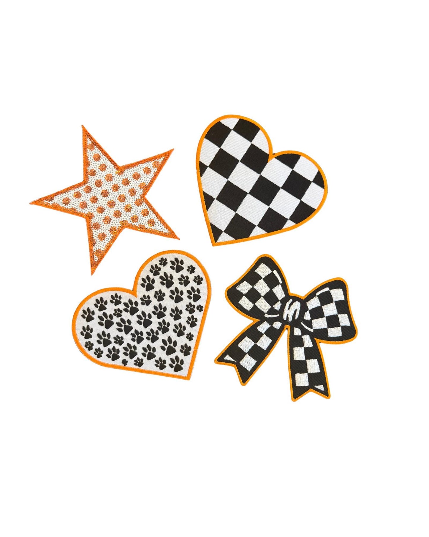 Bulldog Patch Bundle, Orange Bulldog Iron-On Patches