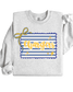 Gray sweatshirt with 'Chargers' design on a white background