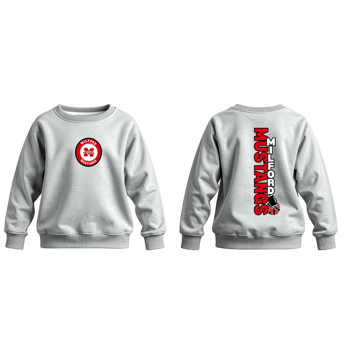 Mustangs Crewneck - Football & Cheer