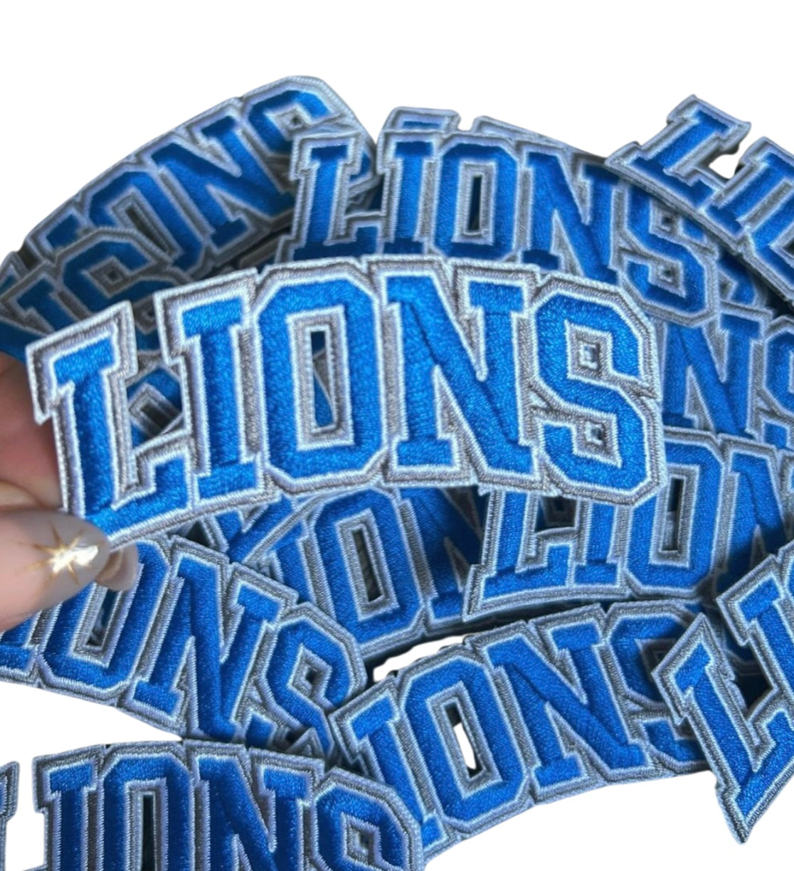 Detroit Lions 3 inch Iron On Patch