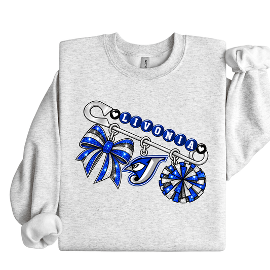 Livonia Blue Jays Cheerfest Charm Crewneck