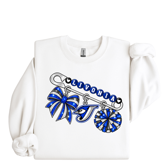 Livonia Blue Jays Cheerfest Charm Crewneck