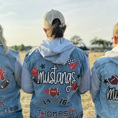 Milford Mustangs Custom Denim Jacket