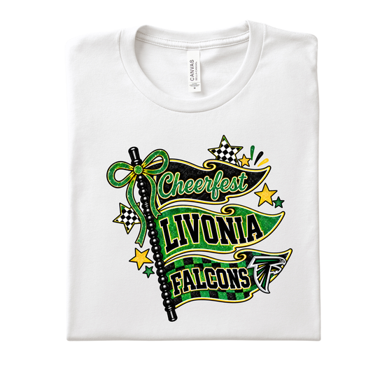 Livonia Falcons Cheerfest Pennant T-Shirt