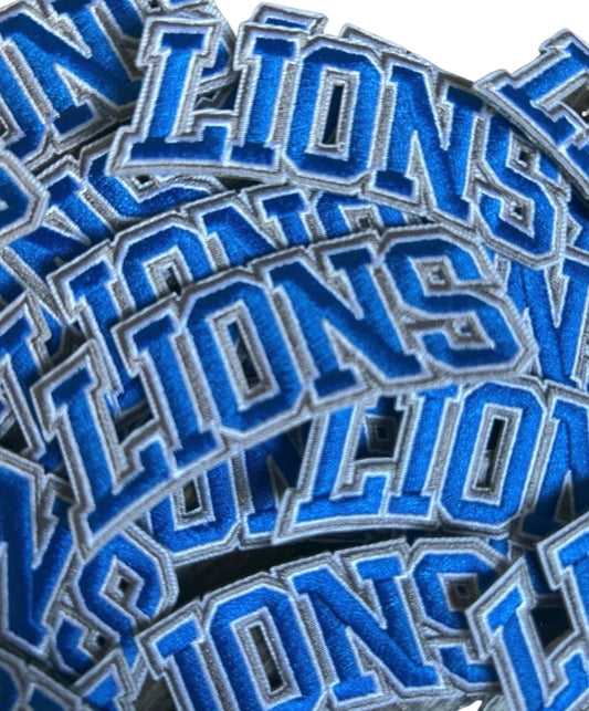 Detroit Lions 3 inch Iron On Patch