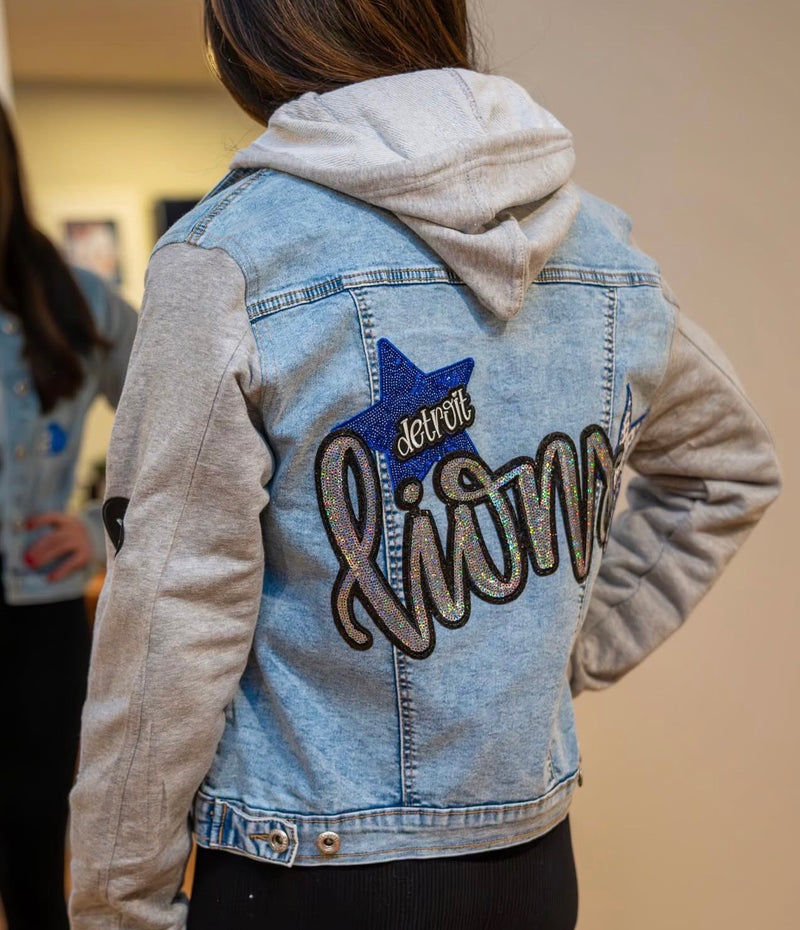 Detroit Lions Custom Denim Jacket