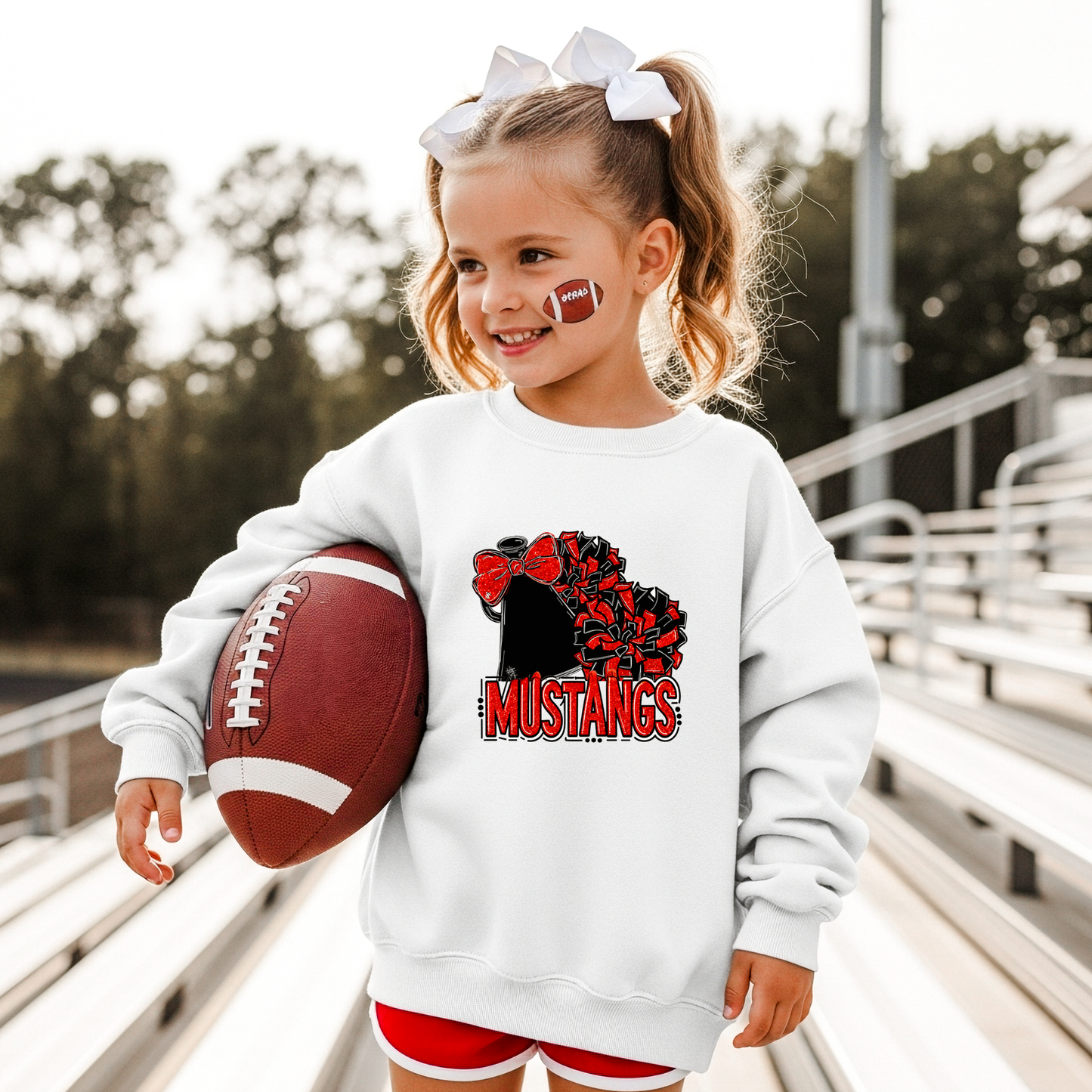 Mustangs Youth Cheer Crewneck