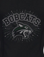 Black pullover with 'BOBCATS' and a logo on a white background