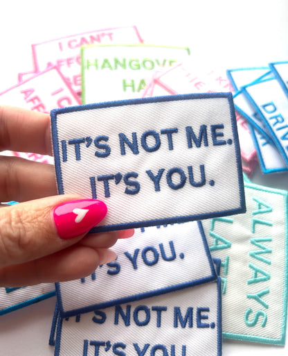 Funny Saying Iron-On Patch: Embroidered & Chenille Designs