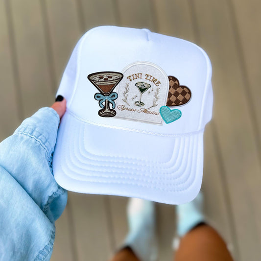 Espresso Martini Iron-On Patch Set: Tini Time Embroidered Appliques