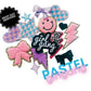 Pastel Iron-On Patches: Pink, Purple, Girly DIY Hat & Jacket Embellishments