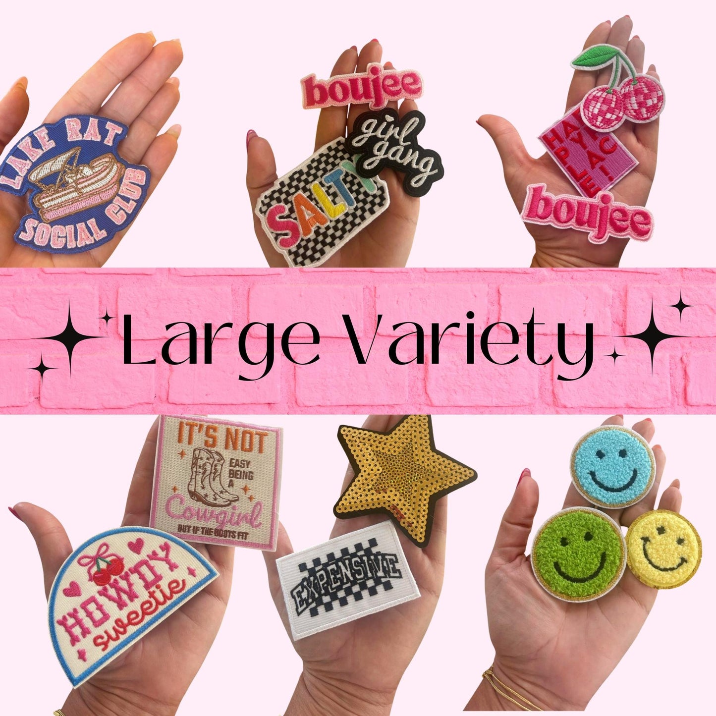 Iron-On Bow Patches: Assorted Colors, Sizes 1-3"