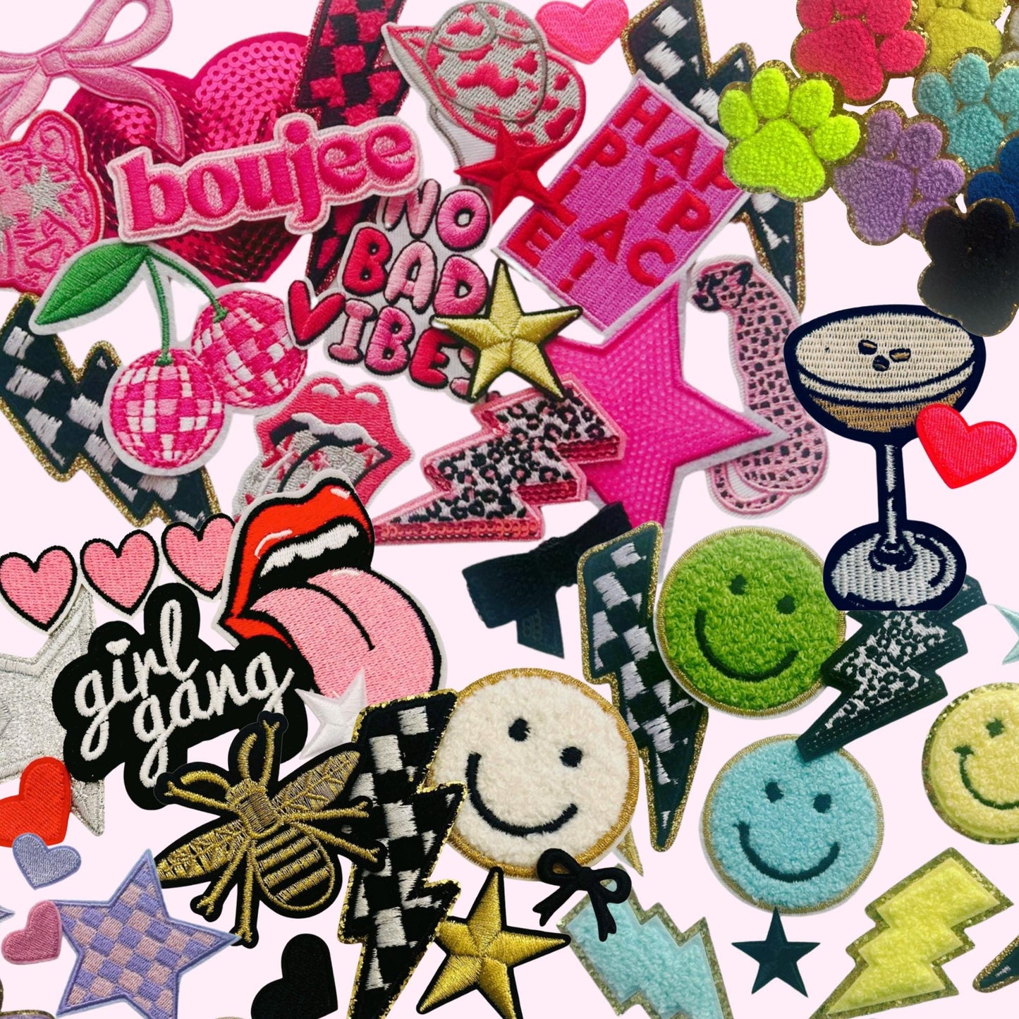 Iron On Mystery Patches: Embroidered, Chenille & Sequin - DIY Hat Bar