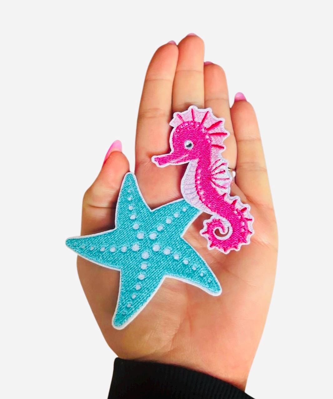 Under the Sea Iron-On Patches: Mermaid, Embroidered & Sequin