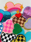 Iron On Bulk Patches -  Heart Embroidered Patches - Heart Iron On  Patches - Trucker Hat Patches - Belt Bag Patches - Filler Patches
