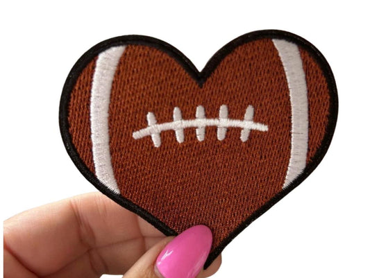 Football Heart Patch, Game Day Patches, Iron OnFootball Patch, Football Patches, Football Mom Iron On Patch, Football Girlfriend