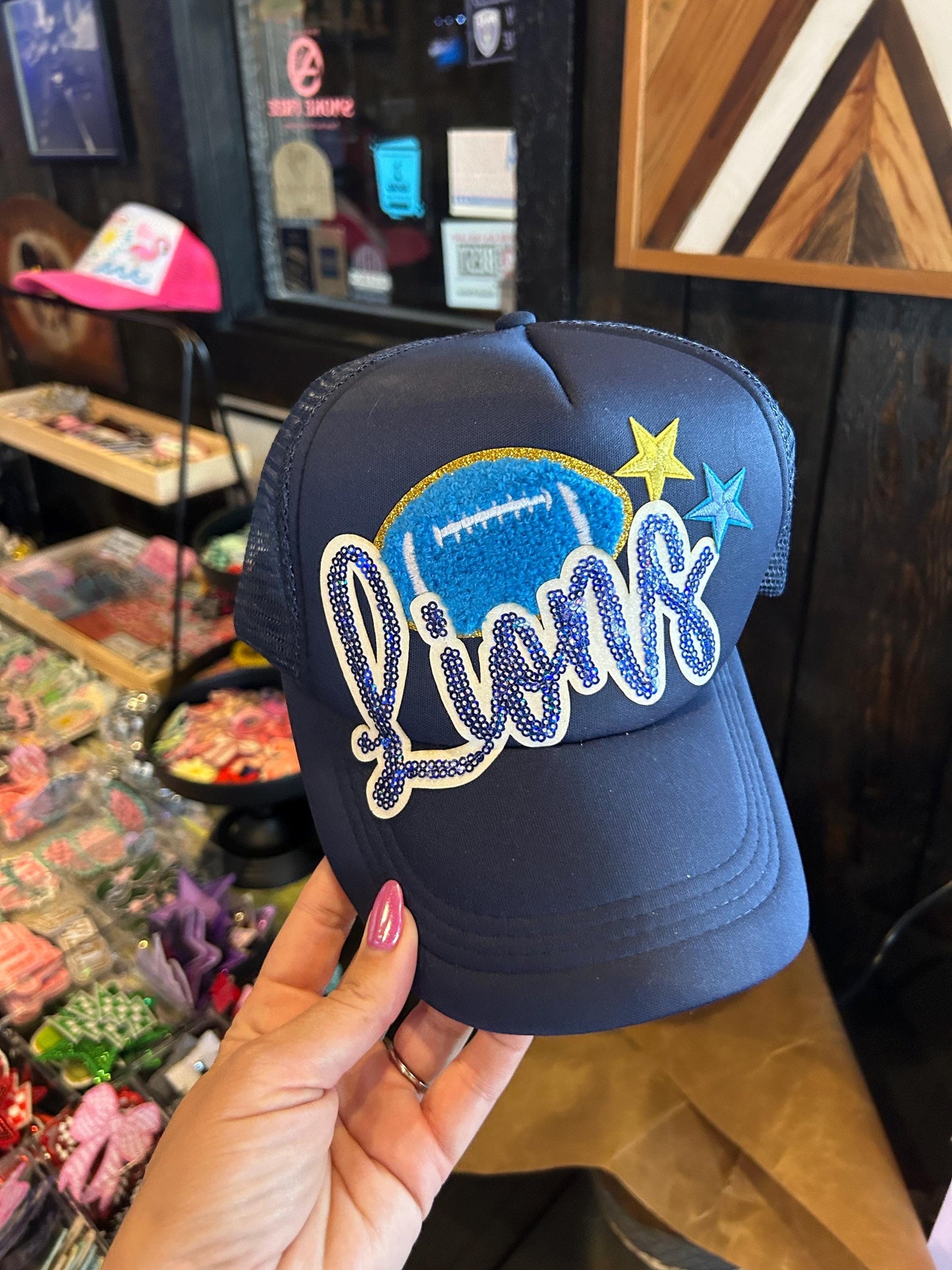 Chenille Football Iron On Patch: Embroidered Sports Applique