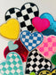 Iron On Bulk Patches -  Heart Embroidered Patches - Heart Iron On  Patches - Trucker Hat Patches - Belt Bag Patches - Filler Patches