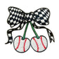 Baseball Iron-On Patch: Mama, Mom, Bow - DIY Apparel