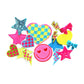 Neon Patches - Backpack Patches - Neon Filler Patches  - Trucker Hat Patches - Hearts and Stars