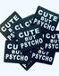 Cute But Psycho Iron On Patch -  Embroidered Iron On Patches - Funny Iron On Patches - Patches for Hats