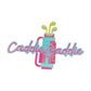 Pink Golf Cart Patch: Embroidered Iron-On Applique