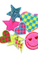 Neon Patches - Backpack Patches - Neon Filler Patches  - Trucker Hat Patches - Hearts and Stars